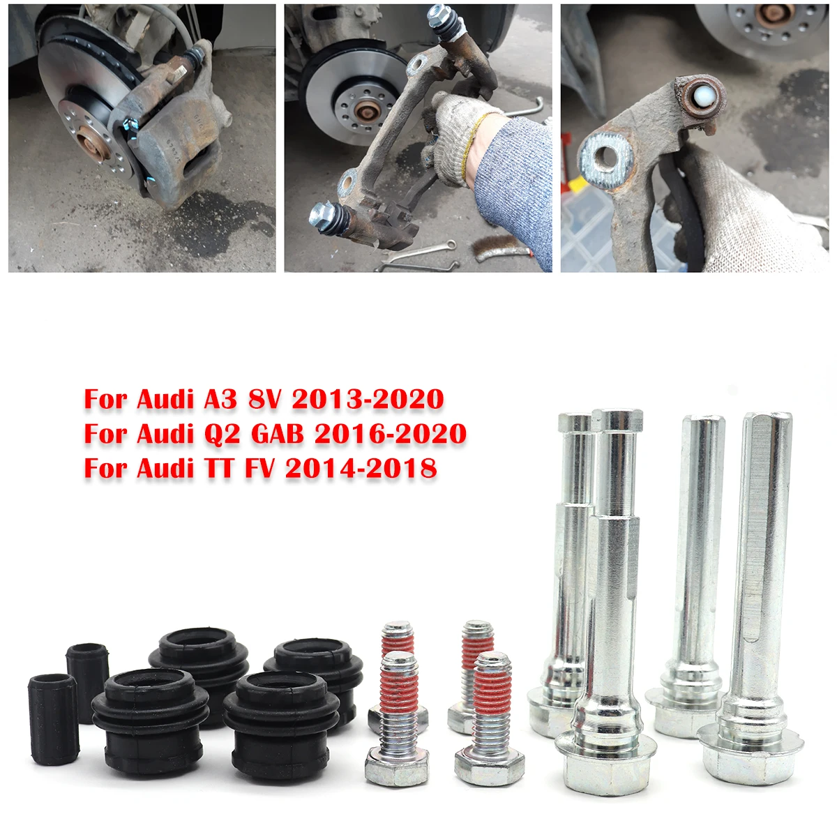 14pcs Brake Caliper Cylinder Slider Guide Pin For Audi A3 8V Q2 GAB TT FV For Disc Housing Bolts Bushing Boot Seal Kit Rebuild
14pcs Brake Caliper Cylinder Slider Guide Pin For Audi A3 8V Q2 GAB TT FV For Disc Housing Bolts Bushing Boot Seal Kit Rebuild
