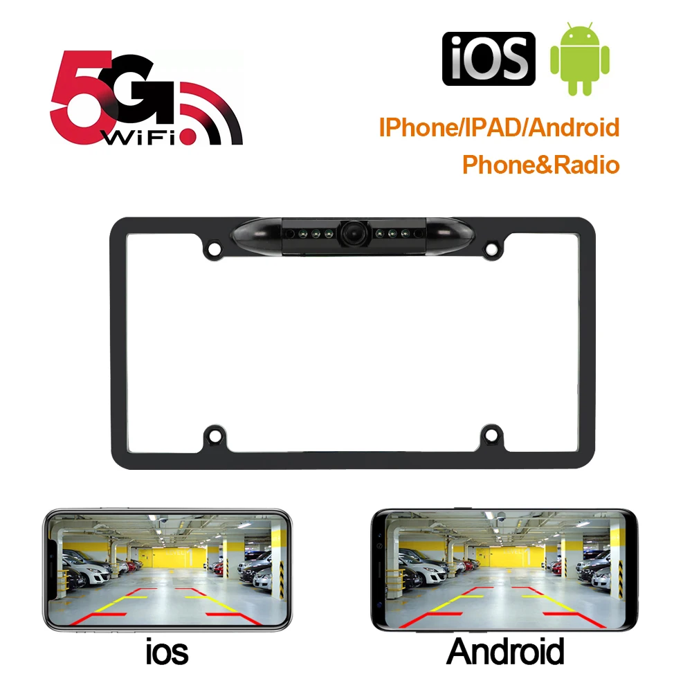 Carsonbo Car Wifi5 Rear View Camera Wireless 720P HD Camera With Infrared LED Used For American License Plate For IOS Android
Carsonbo Car Wifi5 Rear View Camera Wireless 720P HD Camera With Infrared LED Used For American License Plate For IOS Android