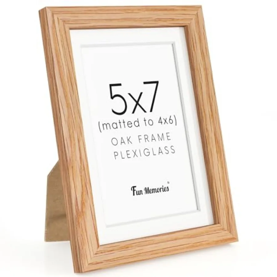 5x7 Picture Frame, Solid Wood 5 x 7 Frame with Plexiglass, 5 by 7 Photo Frame for Wall and Tabletop Display, 5x7 Picture Frame
5x7 Picture Frame, Solid Wood 5 x 7 Frame with Plexiglass, 5 by 7 Photo Frame for Wall and Tabletop Display, 5x7 Picture Frame