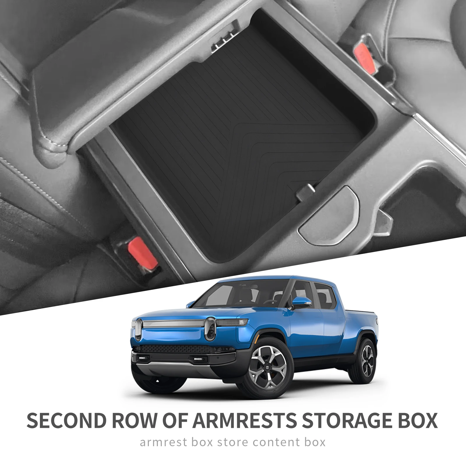 SMABEE for RIVIAN R1T R1S Secone Row Armrest Storage Box Pad Silicone Car Tray Organizing Tidying Auto Accessories Black
SMABEE for RIVIAN R1T R1S Secone Row Armrest Storage Box Pad Silicone Car Tray Organizing Tidying Auto Accessories Black