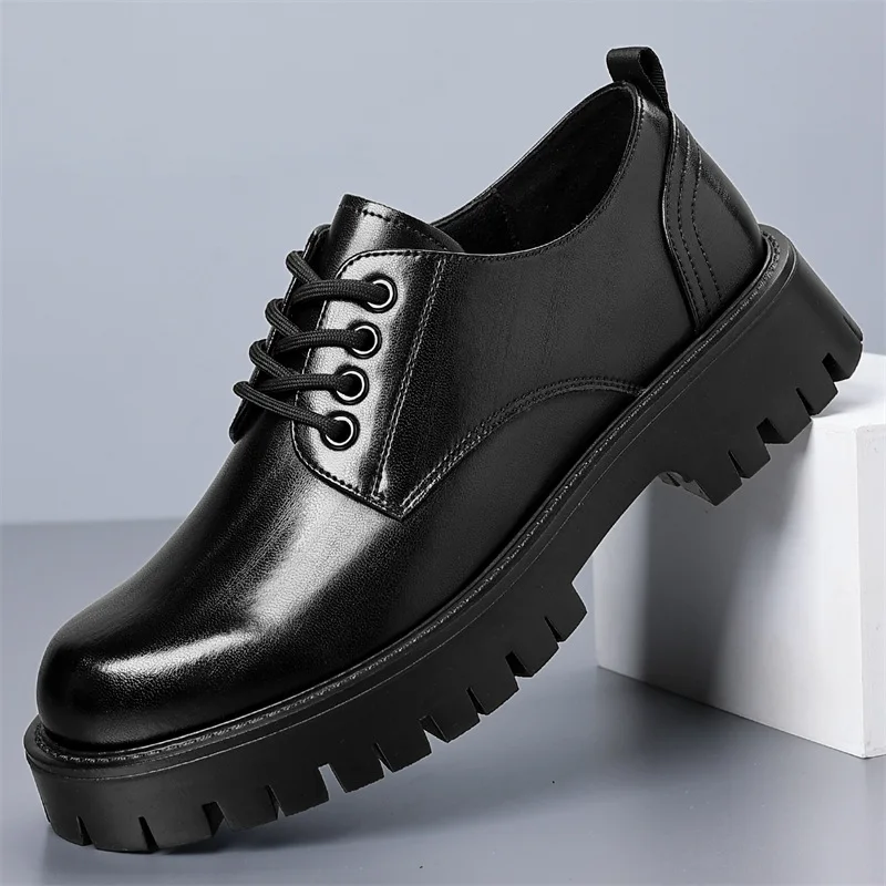 Summer Autumn New Platform Dress Shoes for Man Solid Color Business Casual Shoes Male Fashion Lace Designer Leather Shoe Man
Summer Autumn New Platform Dress Shoes for Man Solid Color Business Casual Shoes Male Fashion Lace Designer Leather Shoe Man