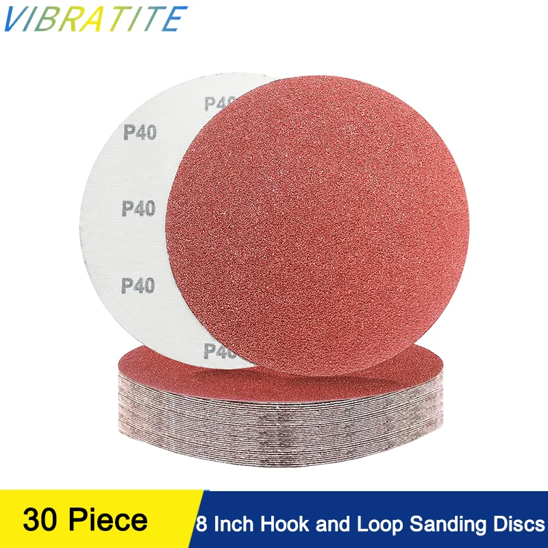 8 Inch Hook and Loop Sanding Discs 30 Pcs Assorted 40-2000 Grits Premium Sandpaper for Polishing Wood Metal Paint Removal
8 Inch Hook and Loop Sanding Discs 30 Pcs Assorted 40-2000 Grits Premium Sandpaper for Polishing Wood Metal Paint Removal