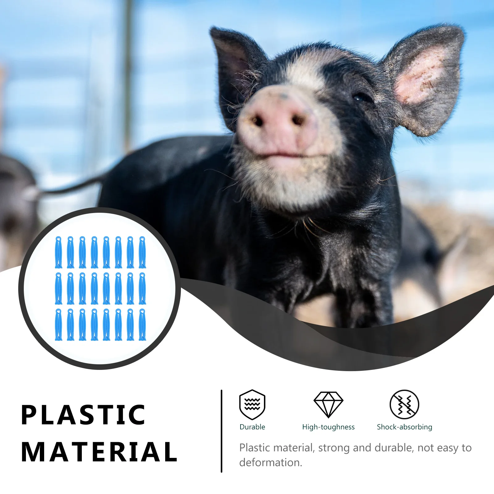 100pcs Disposable Umbilical Cord Clips Plastic Clamps for Farm Livestock Piglets Lambs Calves Pets Hygiene PP Material Durable
100pcs Disposable Umbilical Cord Clips Plastic Clamps for Farm Livestock Piglets Lambs Calves Pets Hygiene PP Material Durable