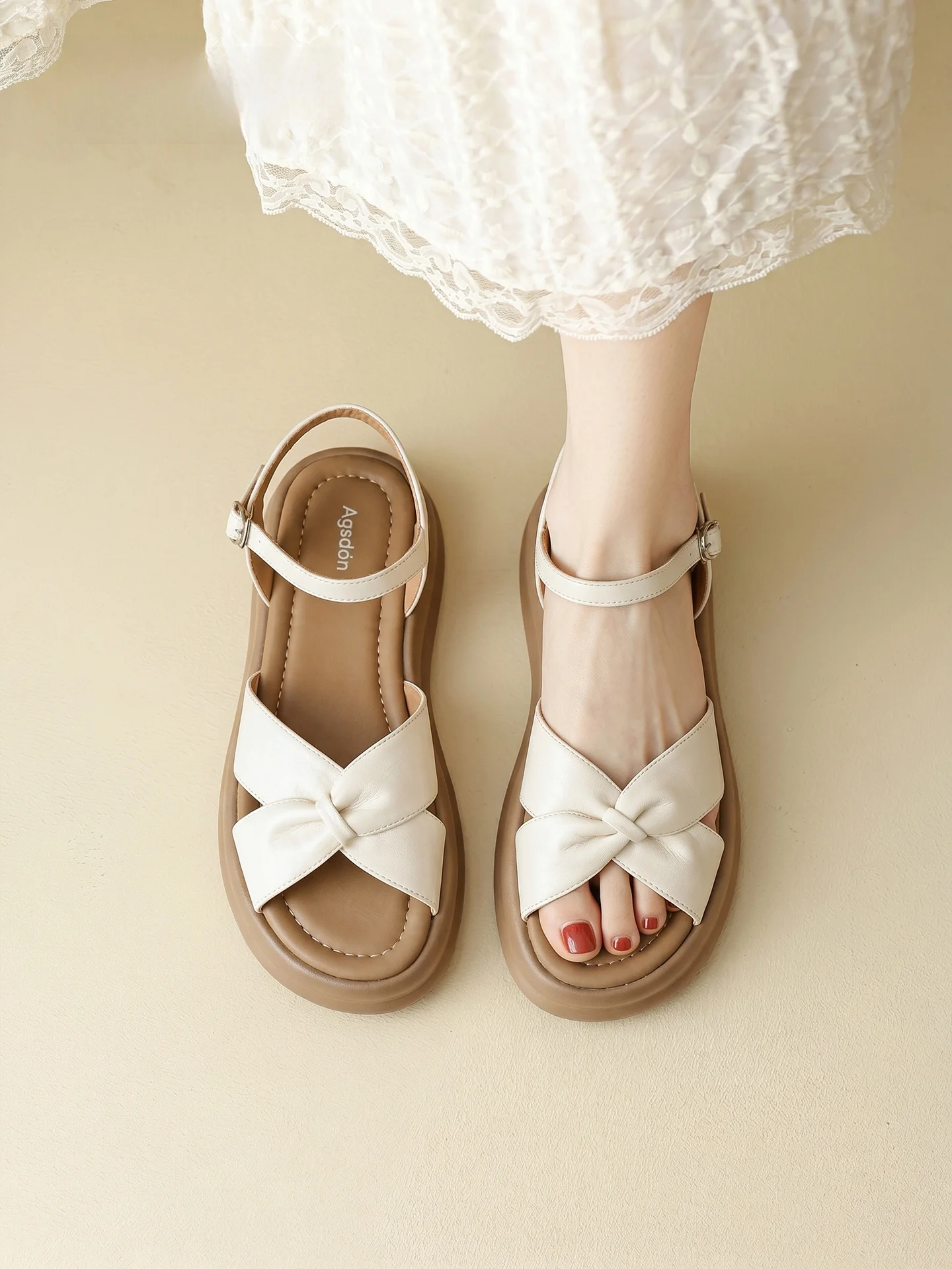 Agsdon Thick Heel Sandals Women's New 2026 Summer Beautiful Knot Heightening Beach Matching Skirt Flats Soft
Agsdon Thick Heel Sandals Women's New 2026 Summer Beautiful Knot Heightening Beach Matching Skirt Flats Soft