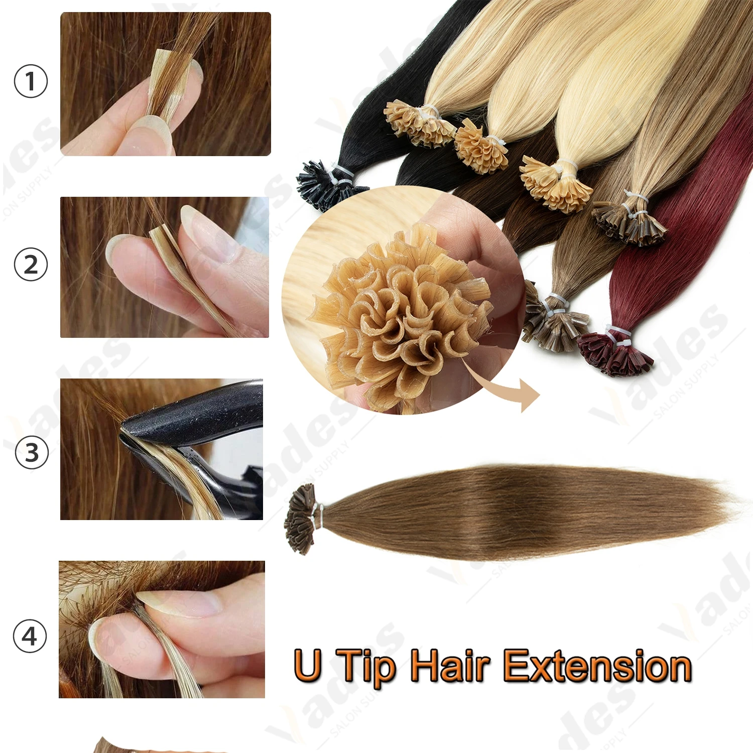 VEDES HAIR U Tip Hair Extensions Human Hair Pre Bonded Keratin Fushion 100% Real Remy Hair Silky Straight 50 Strands/Pack 50g
VEDES HAIR U Tip Hair Extensions Human Hair Pre Bonded Keratin Fushion 100% Real Remy Hair Silky Straight 50 Strands/Pack 50g
