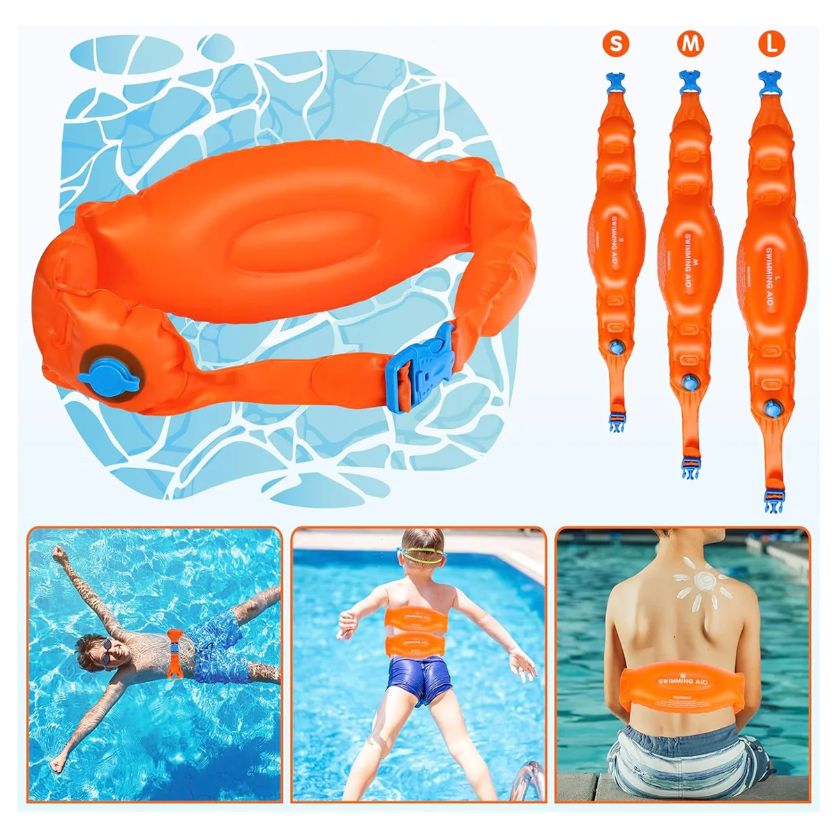 Pool Children's Swimming Assisted Inflatable Back Float Belt Fast Lifesaving Inflatable Belt Adult Waist Ring Buoy Flotation S-L
Pool Children's Swimming Assisted Inflatable Back Float Belt Fast Lifesaving Inflatable Belt Adult Waist Ring Buoy Flotation S-L