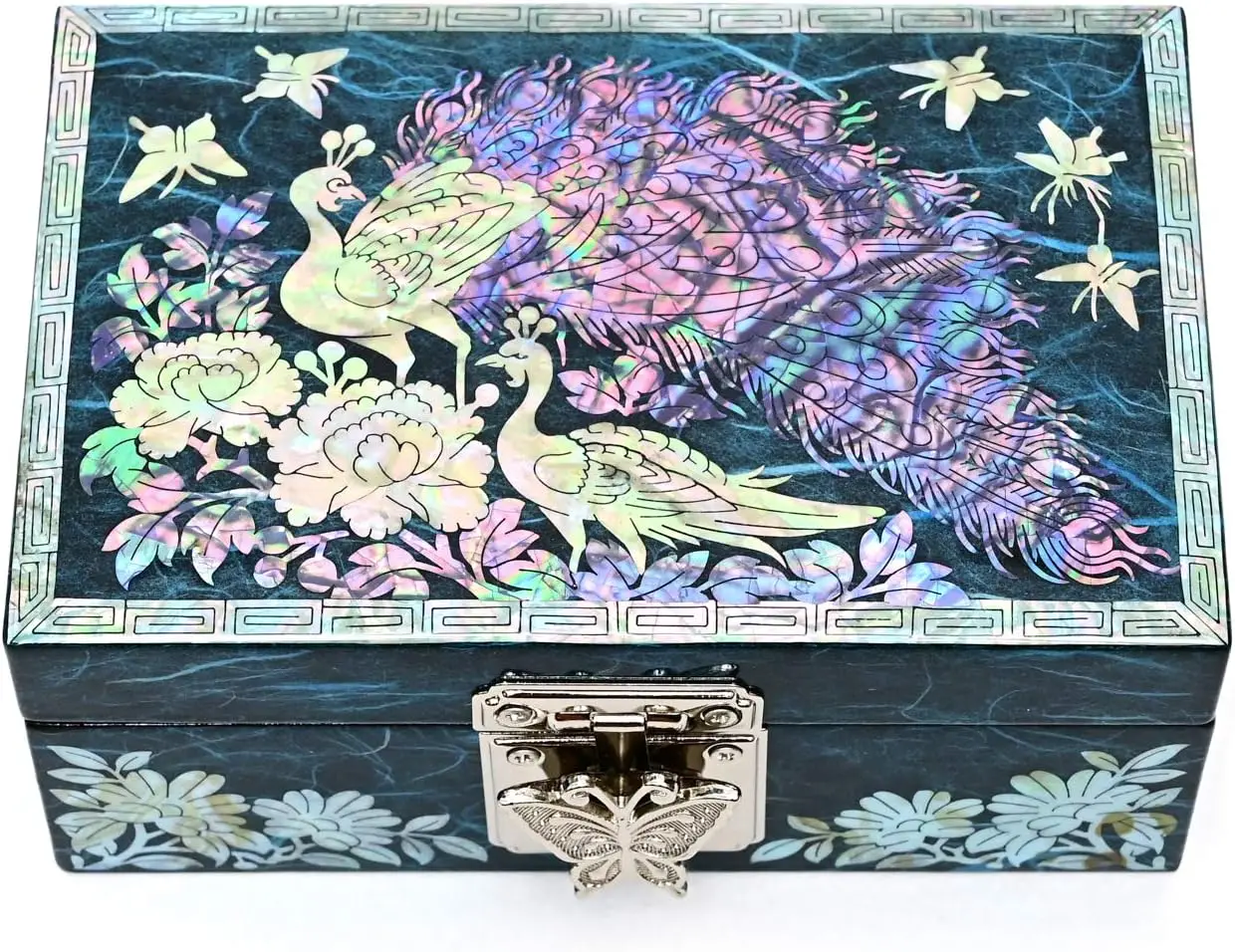 Mother of Pearl Jewelry Box with Peacock Design, Handcrafted Organizer for Rings and Earrings
Mother of Pearl Jewelry Box with Peacock Design, Handcrafted Organizer for Rings and Earrings