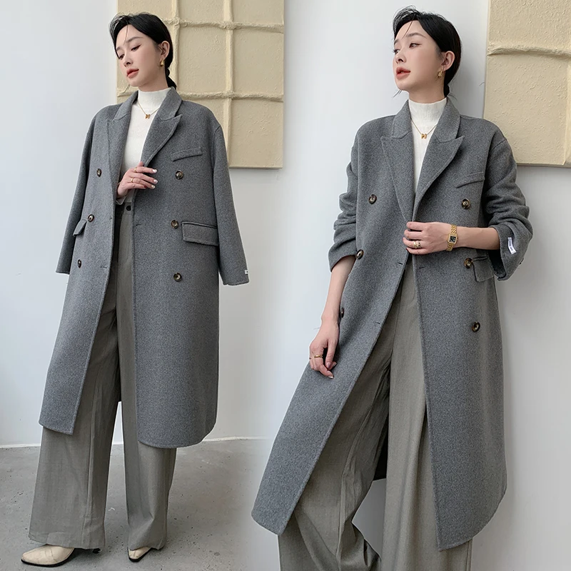 Women Double-Sided Sheep Wool Long Jacket Autumn & Winter Double Breasted Woolen Coat Ladies Long Sleeve Wool Outwear
Women Double-Sided Sheep Wool Long Jacket Autumn & Winter Double Breasted Woolen Coat Ladies Long Sleeve Wool Outwear