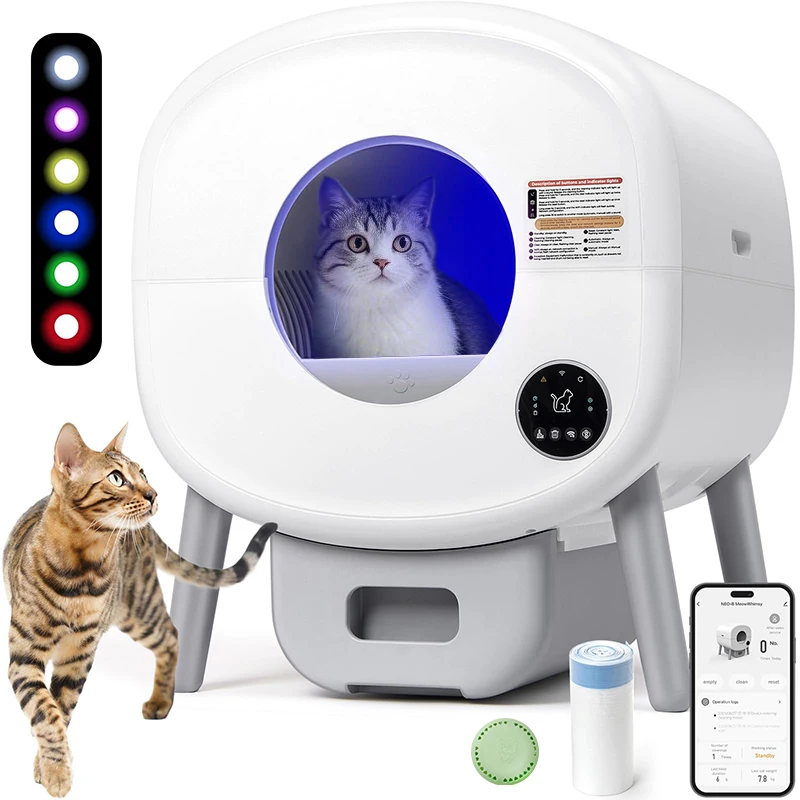 Smart Cat Toilet 76L Large Space APP Remote Control One Click Poop Removal Automatic Self Cleaning Litter Box For Cats
Smart Cat Toilet 76L Large Space APP Remote Control One Click Poop Removal Automatic Self Cleaning Litter Box For Cats
