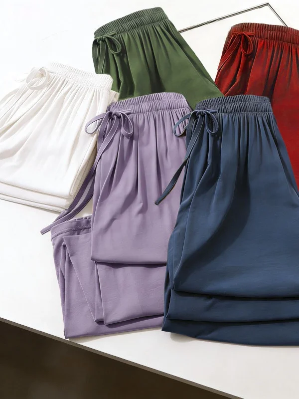 New 2026 Women's Cotton Silk Sleep Pants Thin Home Clothes Large Size Can Be Worn outside Comfortable Loose Fit Pure Color
New 2026 Women's Cotton Silk Sleep Pants Thin Home Clothes Large Size Can Be Worn outside Comfortable Loose Fit Pure Color