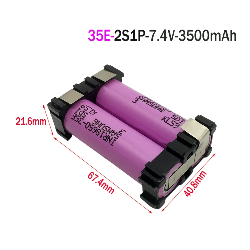 2s1p 3s1p 3s2p 4s2p 5s2p 4s1p Welding battery pack with bracket 35E Battery Pack 7.4v 10.8V 14.8v 18V 24V 18650 3500MAh 7000mAh
2s1p 3s1p 3s2p 4s2p 5s2p 4s1p Welding battery pack with bracket 35E Battery Pack 7.4v 10.8V 14.8v 18V 24V 18650 3500MAh 7000mAh