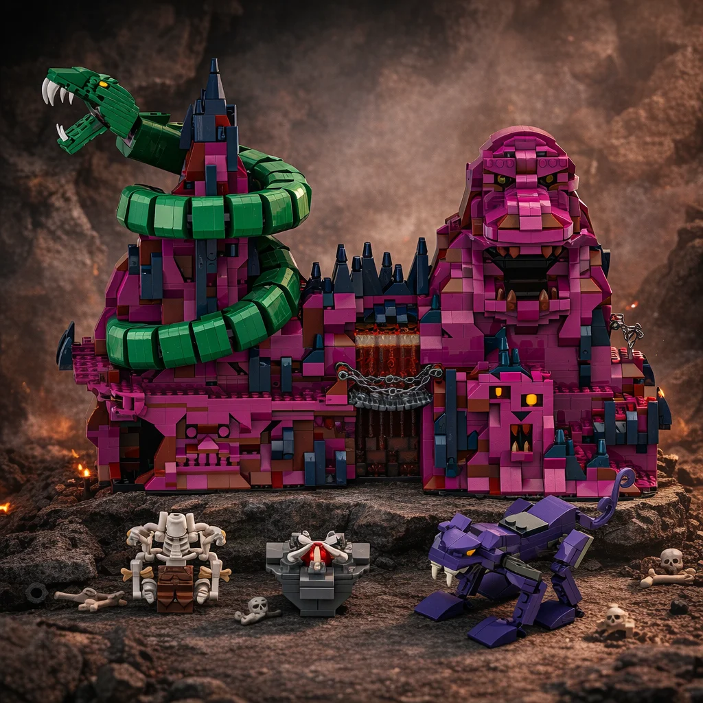 MOC Purple Serpent Fortress Building Blocks Mountain Scene Bricks Model DIY Decor Gift
MOC Purple Serpent Fortress Building Blocks Mountain Scene Bricks Model DIY Decor Gift