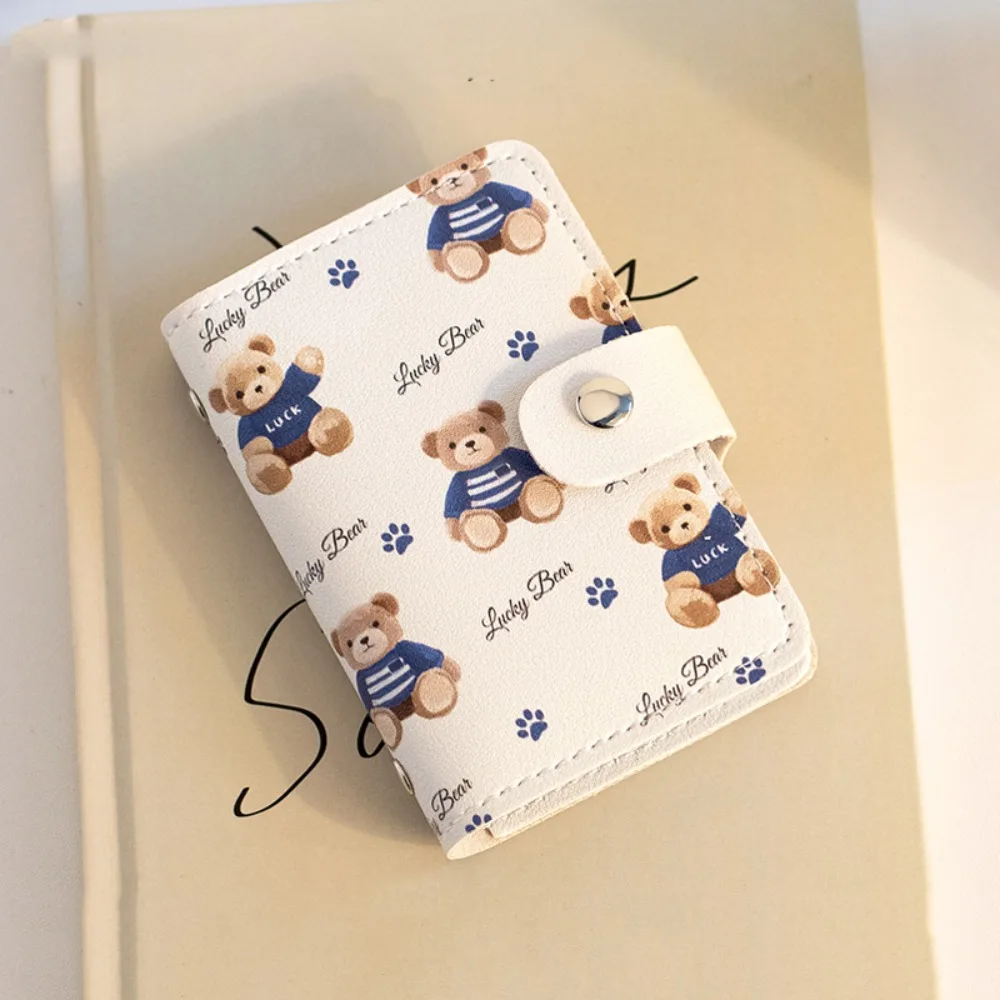 Portable Cute Bear Card Case PU Leather Large Capacity Card Holder 20 Slots Simple Card Bag 
Portable Cute Bear Card Case PU Leather Large Capacity Card Holder 20 Slots Simple Card Bag