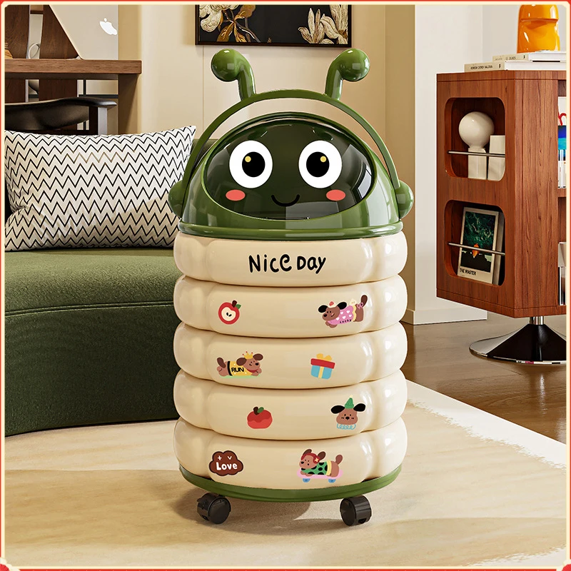 Lovely Movable Caterpillar Covered Waste Bucket Detachable Inner Barrel Odor Block Design Multi-Scenario Household Rubbish Conta
Lovely Movable Caterpillar Covered Waste Bucket Detachable Inner Barrel Odor Block Design Multi-Scenario Household Rubbish Conta