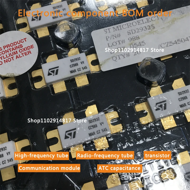 SD2932 1 unit price excluding tax HF tube RF power tube amplifier RF module resistor and capacito
SD2932 1 unit price excluding tax HF tube RF power tube amplifier RF module resistor and capacito