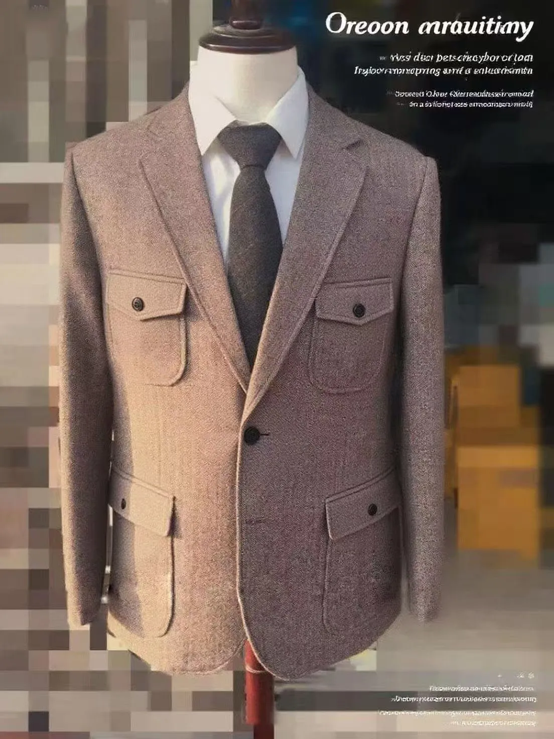 Men's Herringbone Casual Blazer Elegant Retro Style Double-Breasted Suits Coat For Men Stage Clothing Men's Jacket Tuxedos
Men's Herringbone Casual Blazer Elegant Retro Style Double-Breasted Suits Coat For Men Stage Clothing Men's Jacket Tuxedos