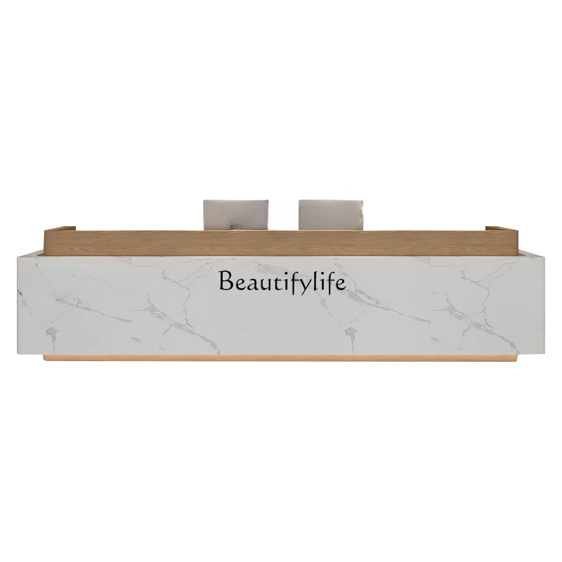 Reception Simple Modern Sales Department Reception Desk Imitation Marble Training Institution checkout page
Reception Simple Modern Sales Department Reception Desk Imitation Marble Training Institution checkout page