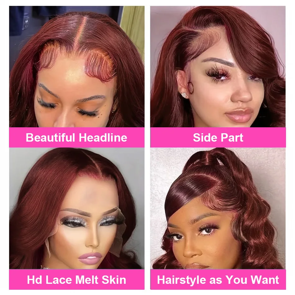 Body Wave Reddish Brown Human Hair Wigs 13x6 Transparent Lace Front Wigs Pre Plucked Auburn Brown 13x4 HD Lace Wig Human Hair
Body Wave Reddish Brown Human Hair Wigs 13x6 Transparent Lace Front Wigs Pre Plucked Auburn Brown 13x4 HD Lace Wig Human Hair