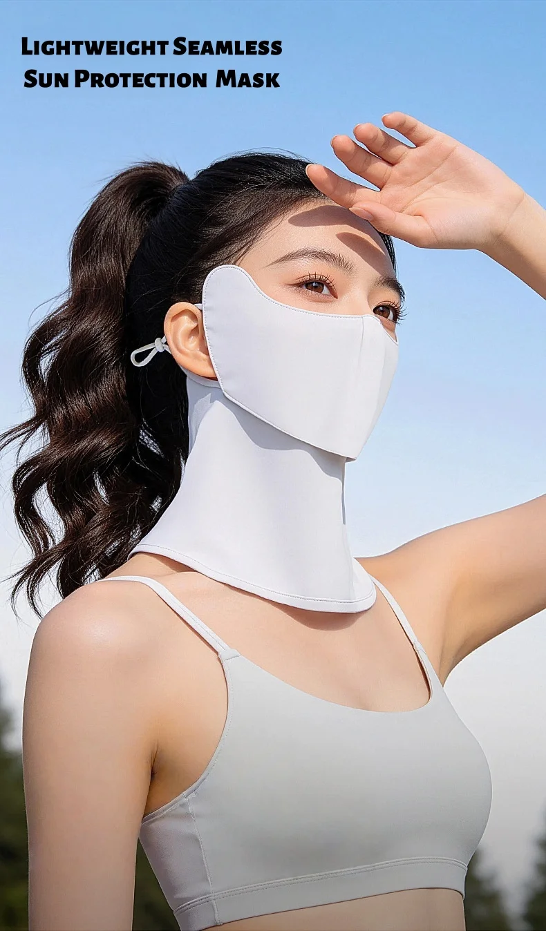 Summer Open-Face Sun Protection Mask Women Magnetic Fastening Breathable Sun-Shielding Cooling Silk Fabric Mask with Neck Protec
Summer Open-Face Sun Protection Mask Women Magnetic Fastening Breathable Sun-Shielding Cooling Silk Fabric Mask with Neck Protec