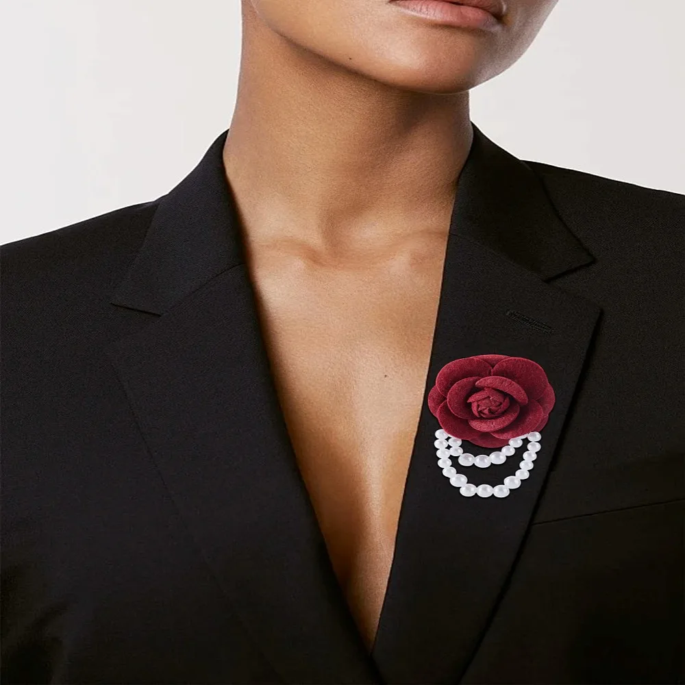1Pc Cloth Flower Brooch with Plastic Imitation Pearl Beaded Chain Dark Red 119x72x33mm
1Pc Cloth Flower Brooch with Plastic Imitation Pearl Beaded Chain Dark Red 119x72x33mm