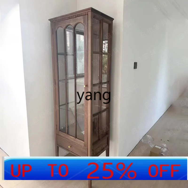 LH American retro solid wood wine cabinet modern simple living room glass display cabinet dining side locker
LH American retro solid wood wine cabinet modern simple living room glass display cabinet dining side locker