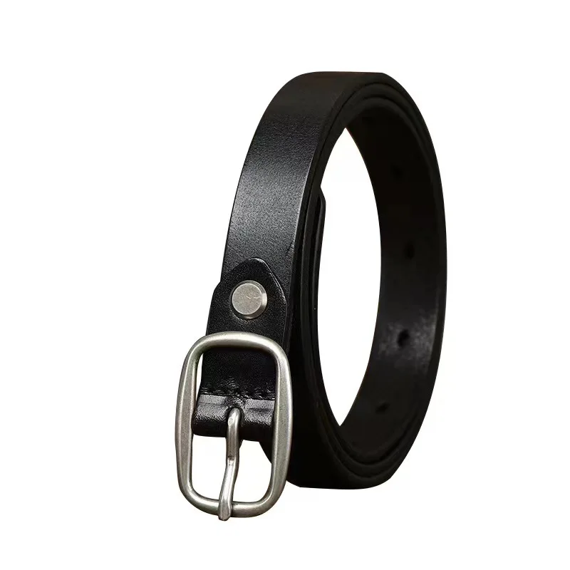 Fashion Simple Black Thin Belt, Ladies Top Grain Cowhide Decorative Waistband, Versatile Casual Jeans Belt
Fashion Simple Black Thin Belt, Ladies Top Grain Cowhide Decorative Waistband, Versatile Casual Jeans Belt