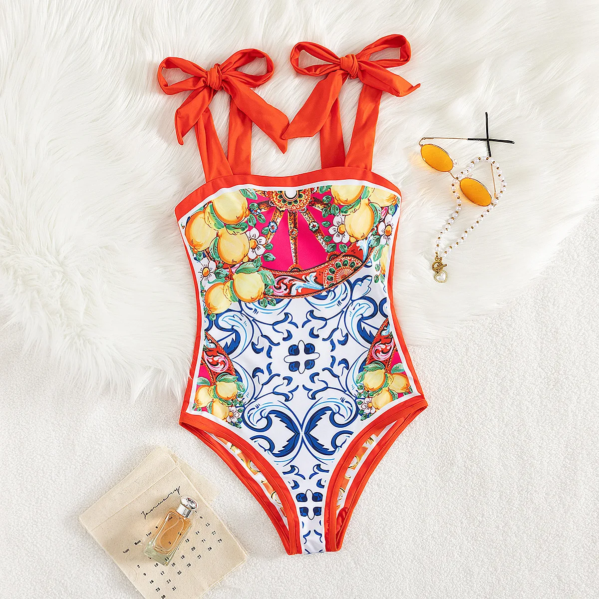 2025 New Strap Integrated One-piece Swimsuit Retro Printed Double-sided Women's Swimwear Sexy Female Monokini Beach Bathing Suit
2025 New Strap Integrated One-piece Swimsuit Retro Printed Double-sided Women's Swimwear Sexy Female Monokini Beach Bathing Suit