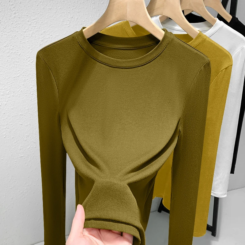 Early Autumn Long Sve Women's Base irt Ribbed Versatile Design Commute Friendly Top MiaoMiPo Pure Color Slim Fit T-irt
Early Autumn Long Sve Women's Base irt Ribbed Versatile Design Commute Friendly Top MiaoMiPo Pure Color Slim Fit T-irt