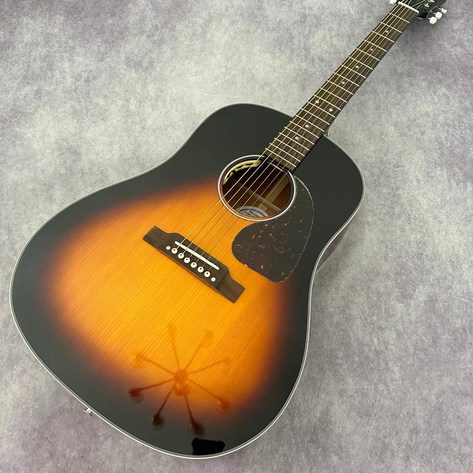 41-inch Model BJ45 Style Acoustic Guitar, Acoustic Guitar with Pickup, Spruce Top Guitar Top, Made in China
41-inch Model BJ45 Style Acoustic Guitar, Acoustic Guitar with Pickup, Spruce Top Guitar Top, Made in China