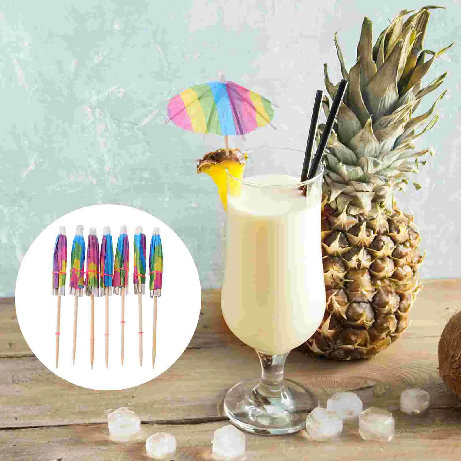 50 Pcs Rainbow Umbrella Toothpicks Decorative Picks Fruit Cocktail Toppers Beverage Adornments Party Supplies Wooden Sticks Safe
50 Pcs Rainbow Umbrella Toothpicks Decorative Picks Fruit Cocktail Toppers Beverage Adornments Party Supplies Wooden Sticks Safe