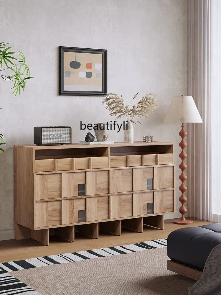Solid wood entrance, locker, chest cabinet, black living room side cabinet, storage cabinet
Solid wood entrance, locker, chest cabinet, black living room side cabinet, storage cabinet