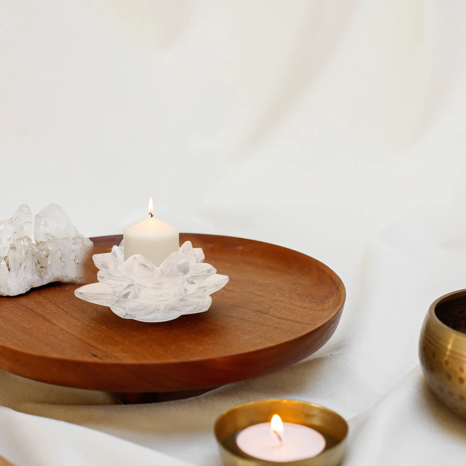 Large Lotus Holder Glass Clear Decorative Candlestick Tabletop Worship Buddha Hall Base Lotus Candlestick 
Large Lotus Holder Glass Clear Decorative Candlestick Tabletop Worship Buddha Hall Base Lotus Candlestick