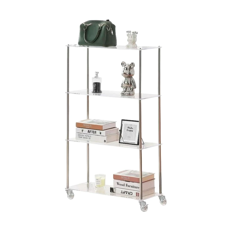 Internet celebrities ins multi-layer transparent floor acrylic shelf living room sofa storage rack wheeled mobile trolley
Internet celebrities ins multi-layer transparent floor acrylic shelf living room sofa storage rack wheeled mobile trolley
