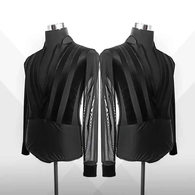 ChaCha Rumba Dancing Clothes Male Long Sleeve Latin Dance Competition Tops Prom Velvet Stripe Ballroom Tango Dancewear VDB5186
ChaCha Rumba Dancing Clothes Male Long Sleeve Latin Dance Competition Tops Prom Velvet Stripe Ballroom Tango Dancewear VDB5186