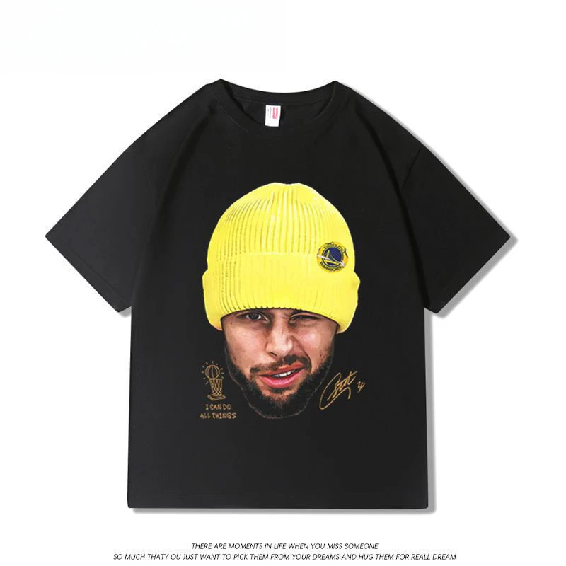 American Star Curry Funny Print T-shirt Cotton Heavy Top Trendy Men Summer Comfortable Versatile Basketball Short Sleeves
American Star Curry Funny Print T-shirt Cotton Heavy Top Trendy Men Summer Comfortable Versatile Basketball Short Sleeves