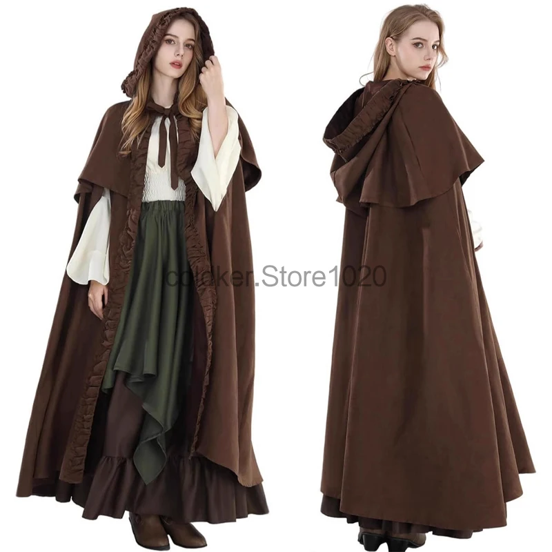 New Medieval Gothic Hooded Cloak for Women Halloween Costume Adult Retro Renaissance Wizard Wizard Witch Cosplay Costume
New Medieval Gothic Hooded Cloak for Women Halloween Costume Adult Retro Renaissance Wizard Wizard Witch Cosplay Costume
