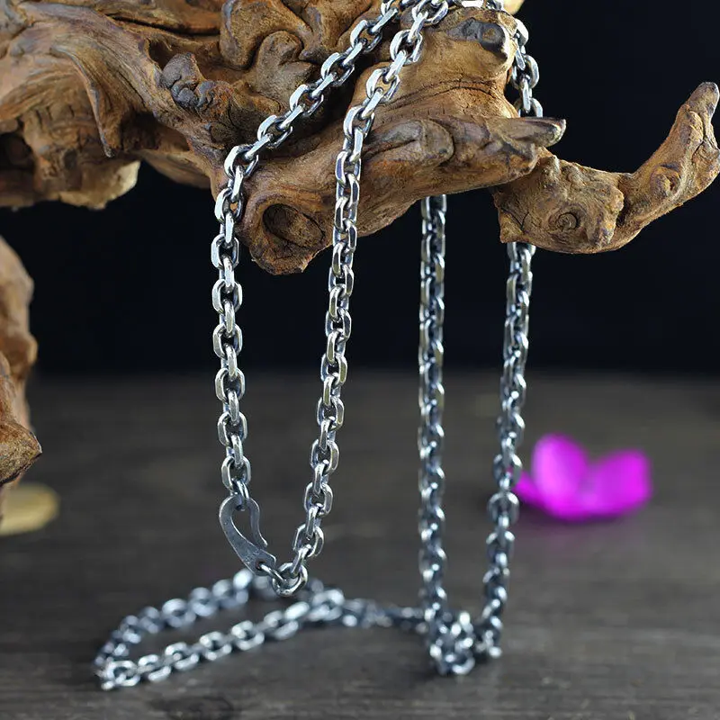 Solid 925 Sterling Silver 4mm Cable Link Chain Necklace 19.7" - 27.5" Available
Solid 925 Sterling Silver 4mm Cable Link Chain Necklace 19.7" - 27.5" Available