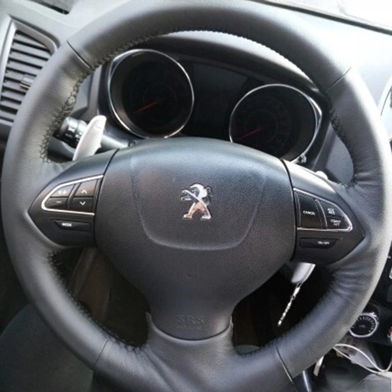 100% подходит для Peugeot 4008, черный, сшитый вручную, из натуральной кожи, нескользящий чехол на руль автомобиля
100% подходит для Peugeot 4008, черный, сшитый вручную, из натуральной кожи, нескользящий чехол на руль автомобиля