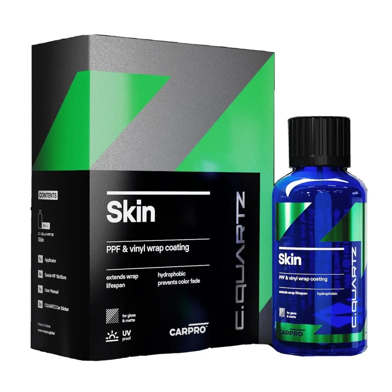 CAR CQUARTZ Skin 50Ml PPF Vinyl Nano Coat UV Protection for Wrapped Vehicles with Vinyl Film UVA UVB Resistant 1 sold
CAR CQUARTZ Skin 50Ml PPF Vinyl Nano Coat UV Protection for Wrapped Vehicles with Vinyl Film UVA UVB Resistant 1 sold