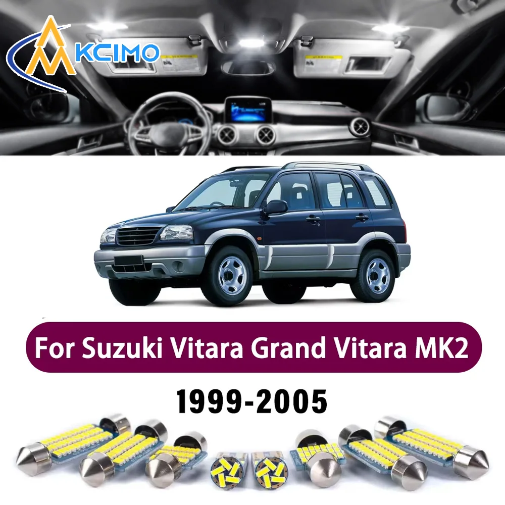 Premium LED Interior Lighting Kit for Suzuki Vitara Grand Vitara MK2 1999-2005 High-Quality Error-Free Dome Map Trunk Auto Lamps
Premium LED Interior Lighting Kit for Suzuki Vitara Grand Vitara MK2 1999-2005 High-Quality Error-Free Dome Map Trunk Auto Lamps