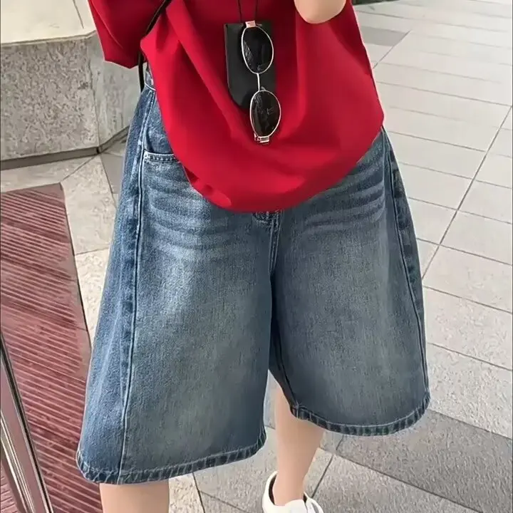High Waist plus Size Denim Shorts Women's Summer Casual Loose American Style Wide Leg Five-Point Pants Slimming Effect
High Waist plus Size Denim Shorts Women's Summer Casual Loose American Style Wide Leg Five-Point Pants Slimming Effect