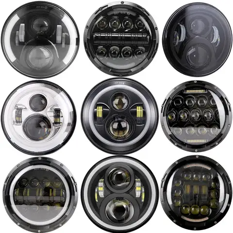 Motorcycle Headlight 7 inch LED For Harley Touring Ultra Classic Electra Street Glide Road King Yamaha Motorcycle Headlamp