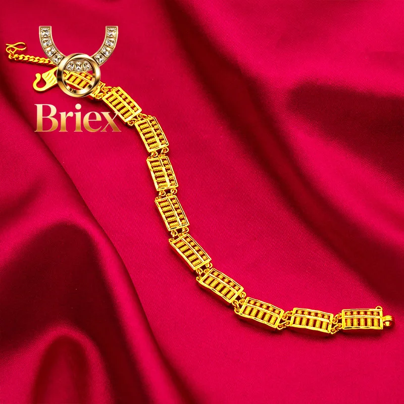 Briex Jewelry Abacus Bracelet Women's 24K Gold AU999 - Prosperity symbol abacus, wealth attracting, perfect present for festival
Briex Jewelry Abacus Bracelet Women's 24K Gold AU999 - Prosperity symbol abacus, wealth attracting, perfect present for festival