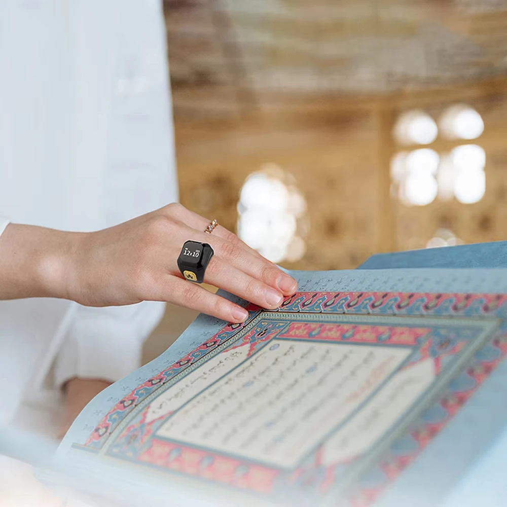 OLED Digital Smart Zikr Ring Counters Bluetooth App Tasbih Tally Counter for Muslims Prayer Time Vibration Reminder Alarm Clock
OLED Digital Smart Zikr Ring Counters Bluetooth App Tasbih Tally Counter for Muslims Prayer Time Vibration Reminder Alarm Clock