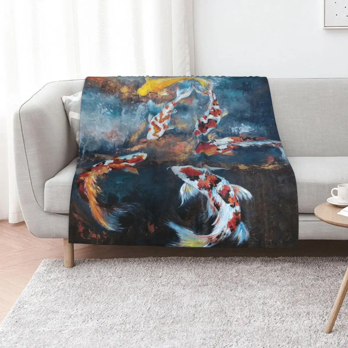 Koi fish Throw Blanket for sofa Flannel Fabric Blankets For Baby Retros Blankets
Koi fish Throw Blanket for sofa Flannel Fabric Blankets For Baby Retros Blankets