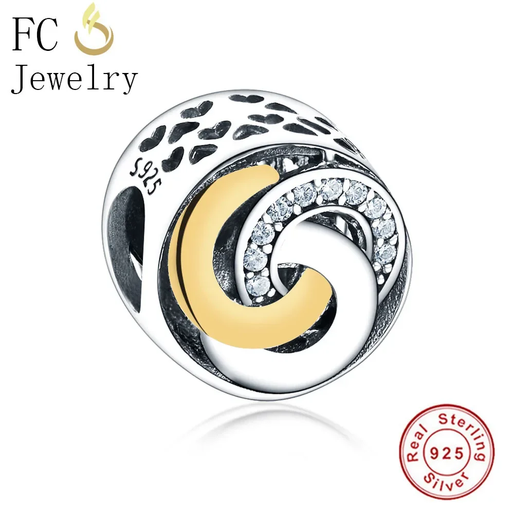 FC Jewelry Fit Original Pan Charms Bracelet 925 Silver Interlinked Gold Color Circles Mix Cubic Zirconia Beads Berloque DIY
FC Jewelry Fit Original Pan Charms Bracelet 925 Silver Interlinked Gold Color Circles Mix Cubic Zirconia Beads Berloque DIY