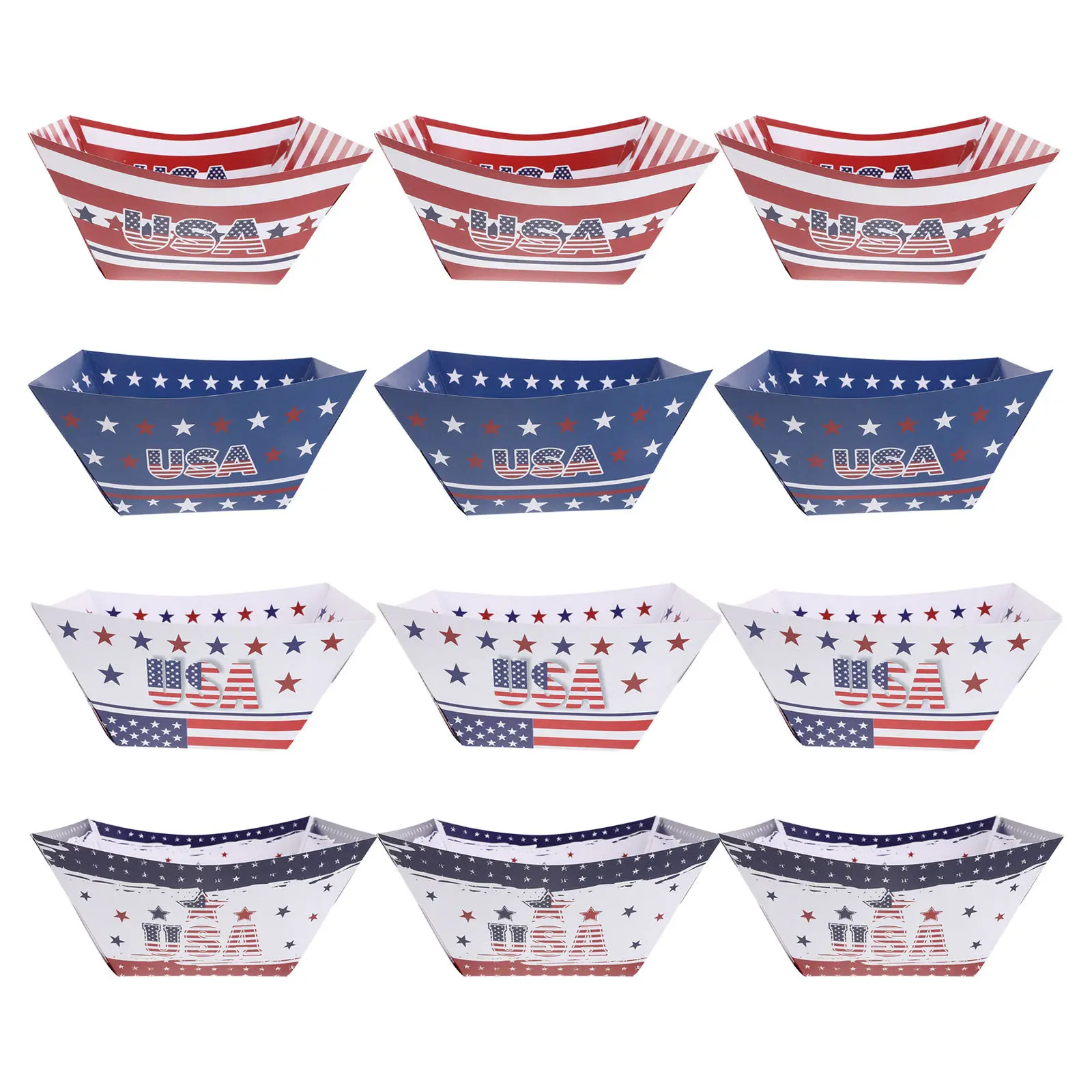 12Pcs Usa Flag Themed Popcorn Boxes Mini Snack Trays for Movie Night Independence Day Party French Fries Holder Veggie Tray
12Pcs Usa Flag Themed Popcorn Boxes Mini Snack Trays for Movie Night Independence Day Party French Fries Holder Veggie Tray