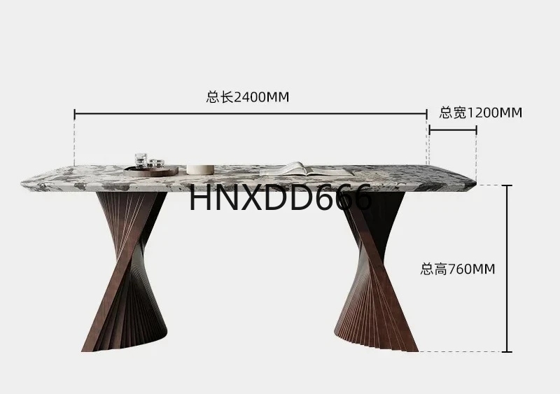 Italian light luxury marble long dining table, modern simple light luxury walnut color dining table and chair combination
Italian light luxury marble long dining table, modern simple light luxury walnut color dining table and chair combination