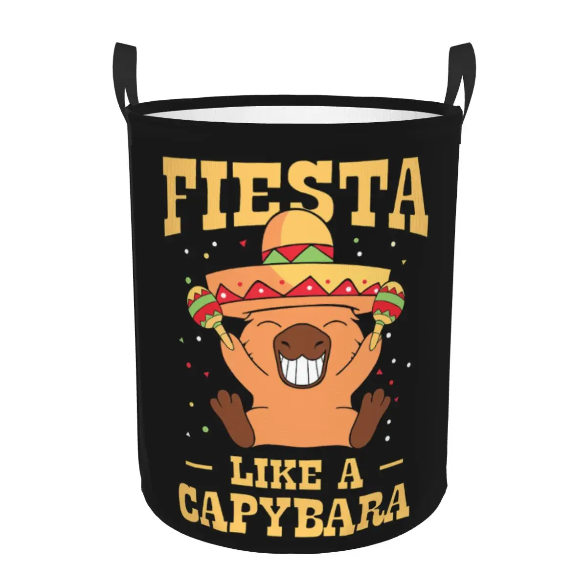 Custom Capybara Fiesta Laundry Basket Foldable Large Capacity Clothes Storage Bin Hamper
Custom Capybara Fiesta Laundry Basket Foldable Large Capacity Clothes Storage Bin Hamper