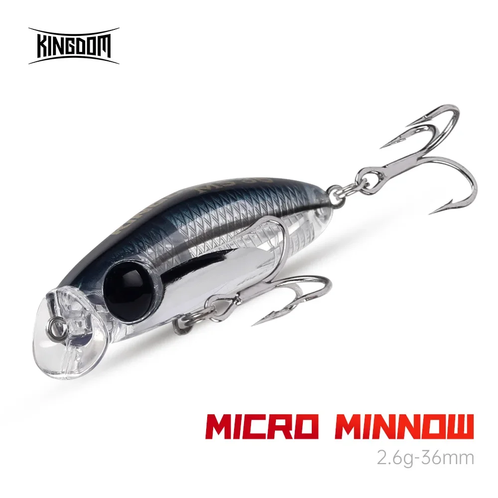 Kingdom New Micro Minnow 2.6g 36mm Fishing Lure Long Casting Plastic Artificial Slow Sinking Minnow Hard Baits Bass Pike Trout
Kingdom New Micro Minnow 2.6g 36mm Fishing Lure Long Casting Plastic Artificial Slow Sinking Minnow Hard Baits Bass Pike Trout
